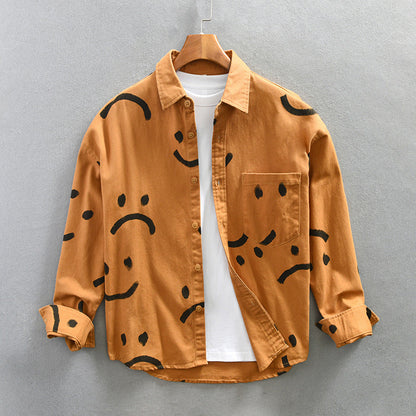Women's Blouse | Abstract Smiley Print & Lightweight Breathable Comfort
