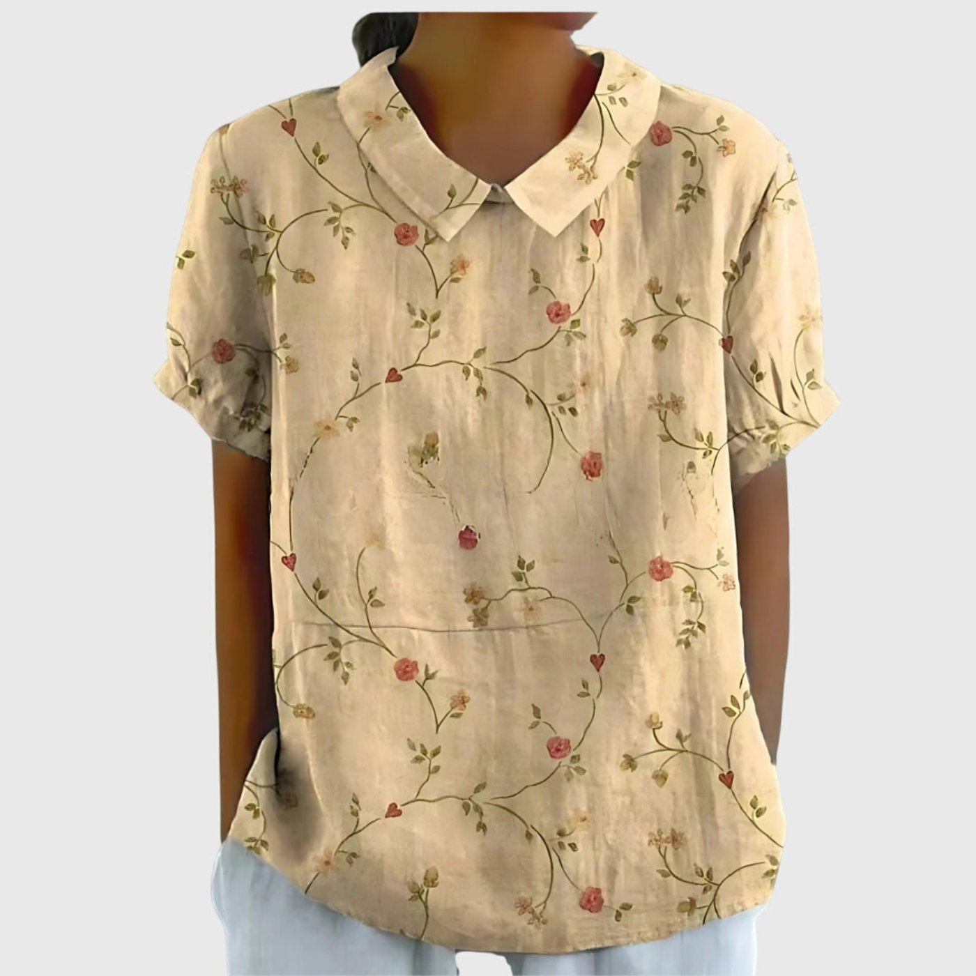 Women's Blouse | Floral Print Collared Design