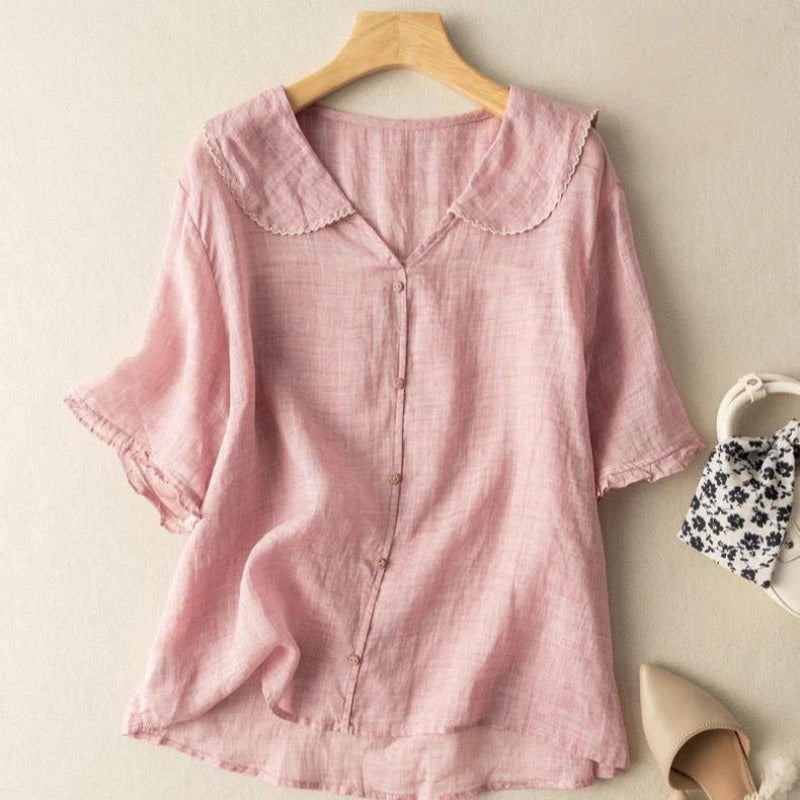 Women's Blouse | Peter Pan Collar Button-Up