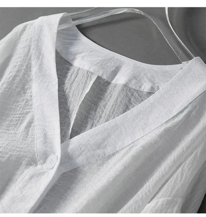 Women's Blouse | Sheer Batwing V Neck Cropped Shirt