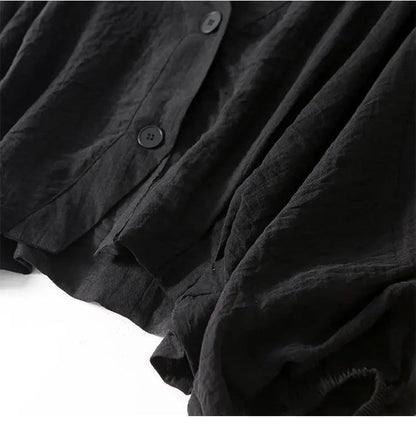 Women's Blouse | Sheer Batwing V Neck Cropped Shirt