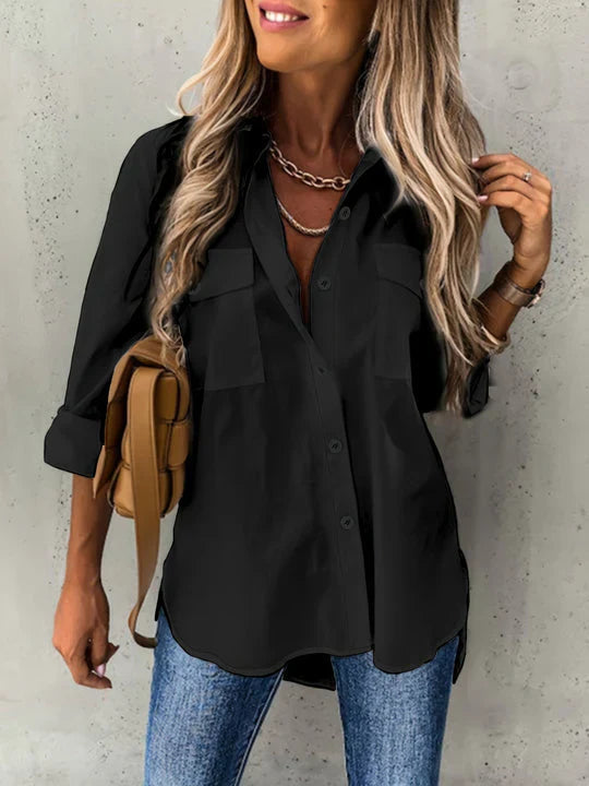 Women's Blouse | Utility Pocket Button-Up