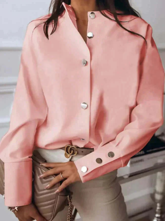 Women's Button Down Blouse | Long Sleeve & Relaxed Fit