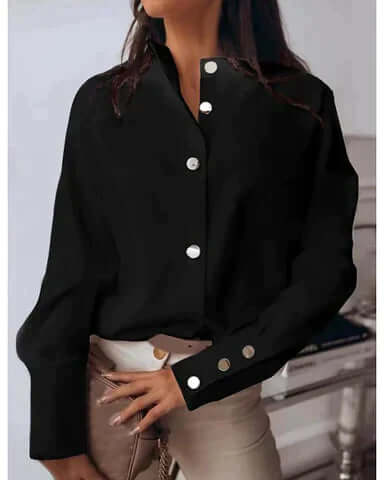 Women's Button Down Blouse | Long Sleeve & Relaxed Fit