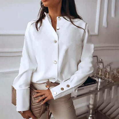Women's Button Down Blouse | Long Sleeve & Relaxed Fit