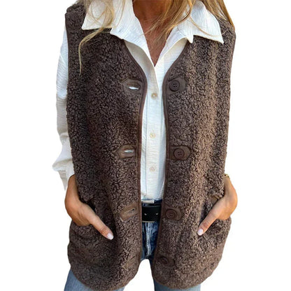 Women's Buttoned Cardigan Vest | Warm & Sleeveless Design 5