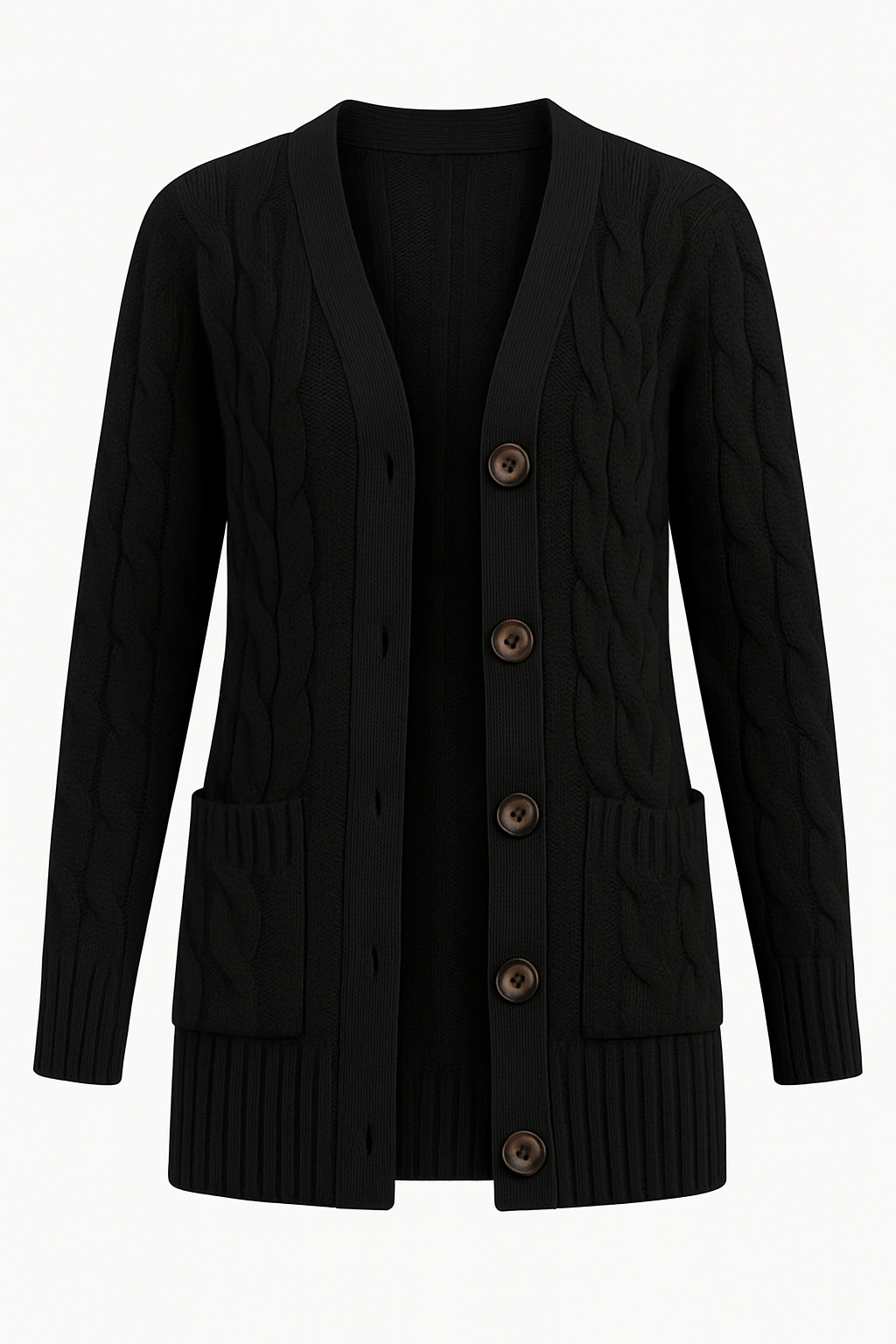 Cozy Cable Knit Cardigan for Fall/Winter Wear