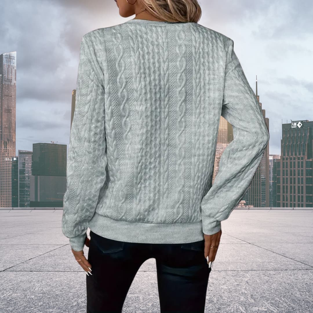 Women's Cable Knit Zip Up Sweater | Cosy & Versatile
