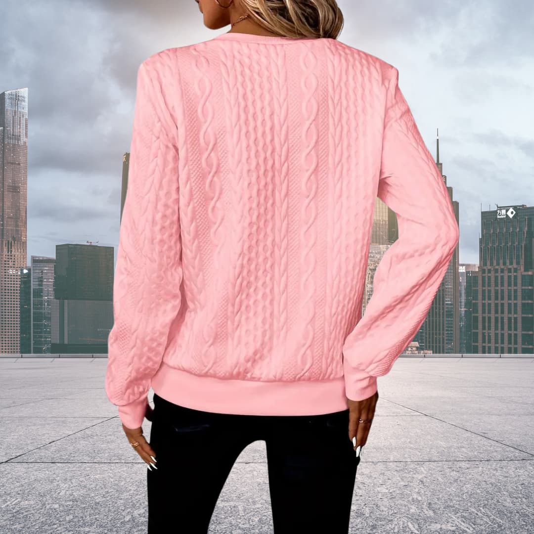 Women's Cable Knit Zip Up Sweater | Cosy & Versatile