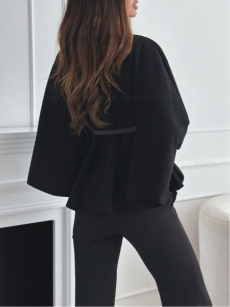 Women's Cape Coat | Batwing Sleeves, Belted Waist