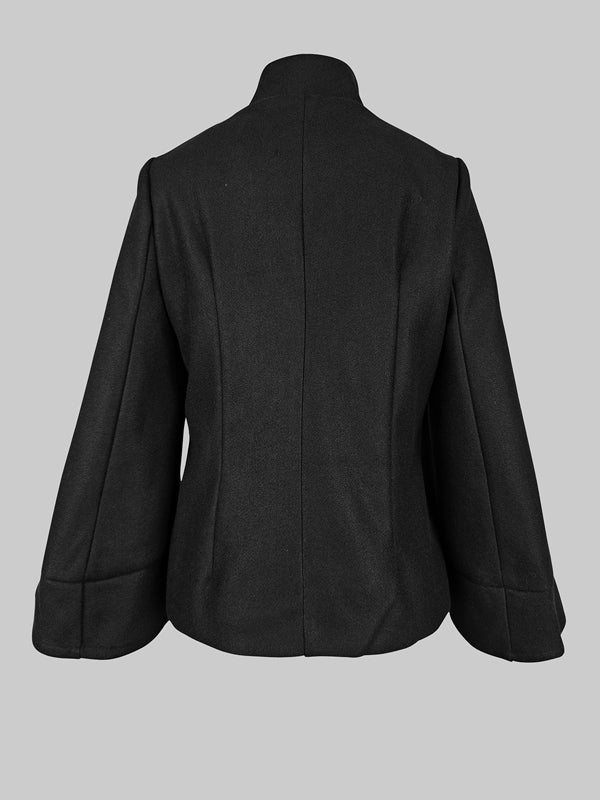 Women's Cape Coat | High Neck & Flared Hem