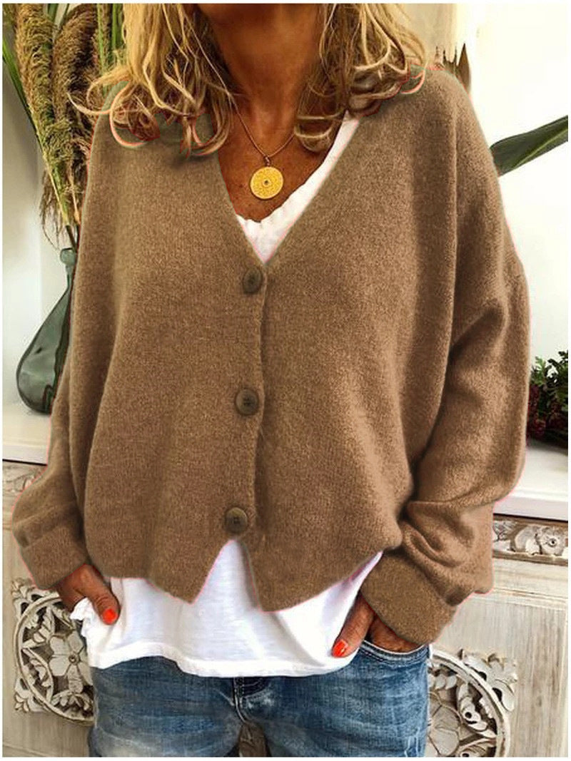 Women's Cardigan | V-Neck, Three-Button Front