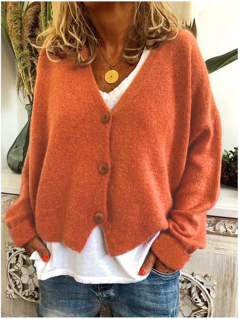 Women's Cardigan | V-Neck, Three-Button Front