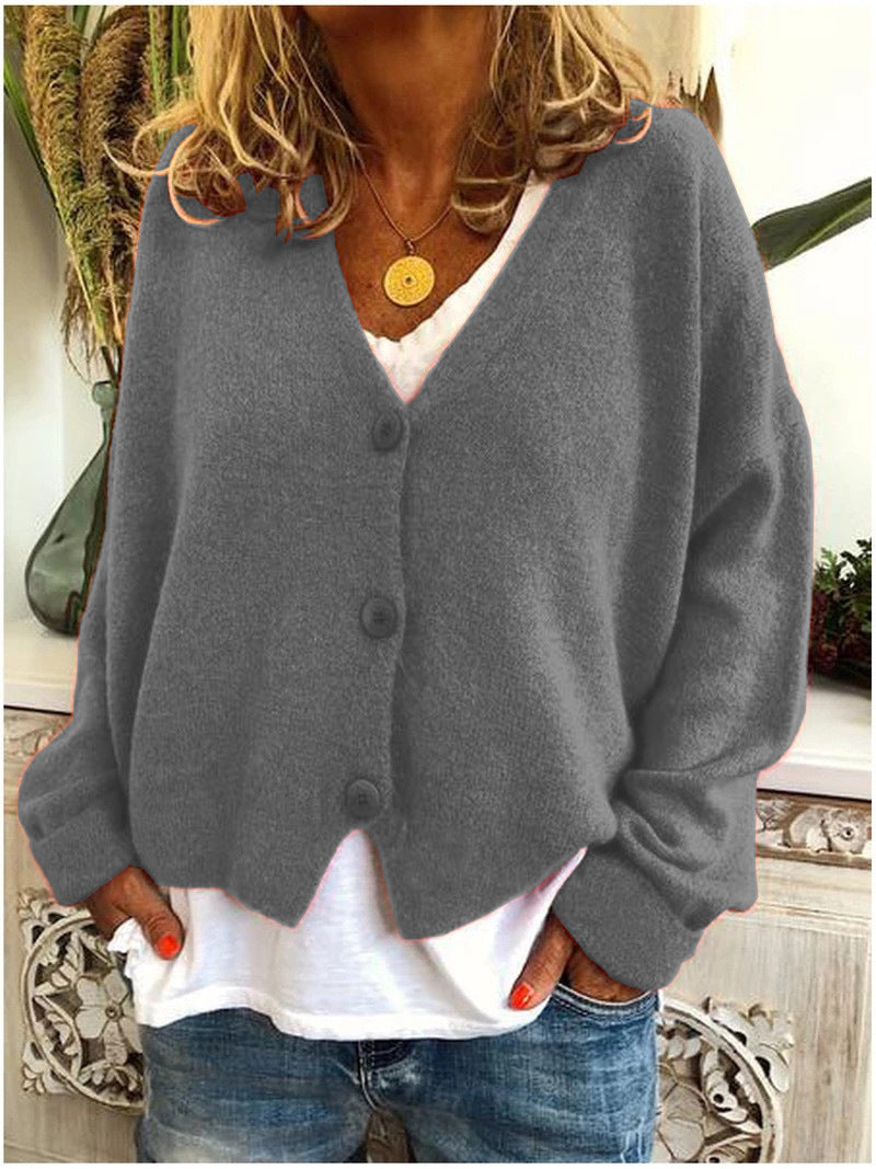 Women's Cardigan | V-Neck, Three-Button Front