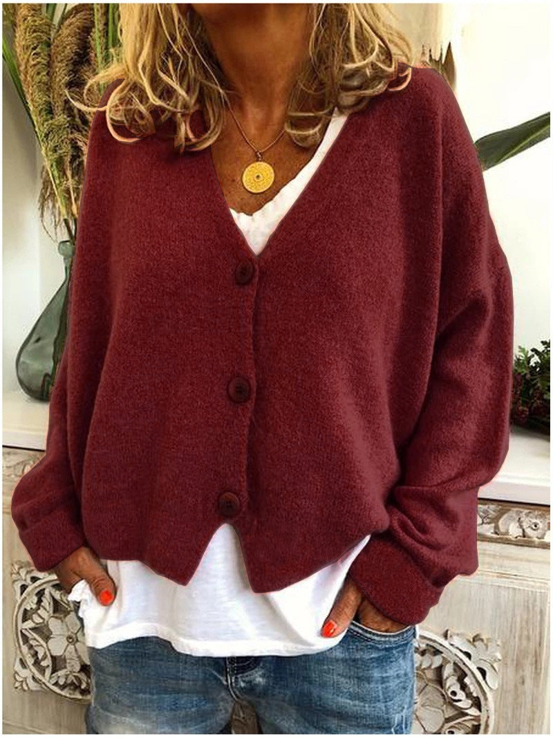 Women's Cardigan | V-Neck, Three-Button Front
