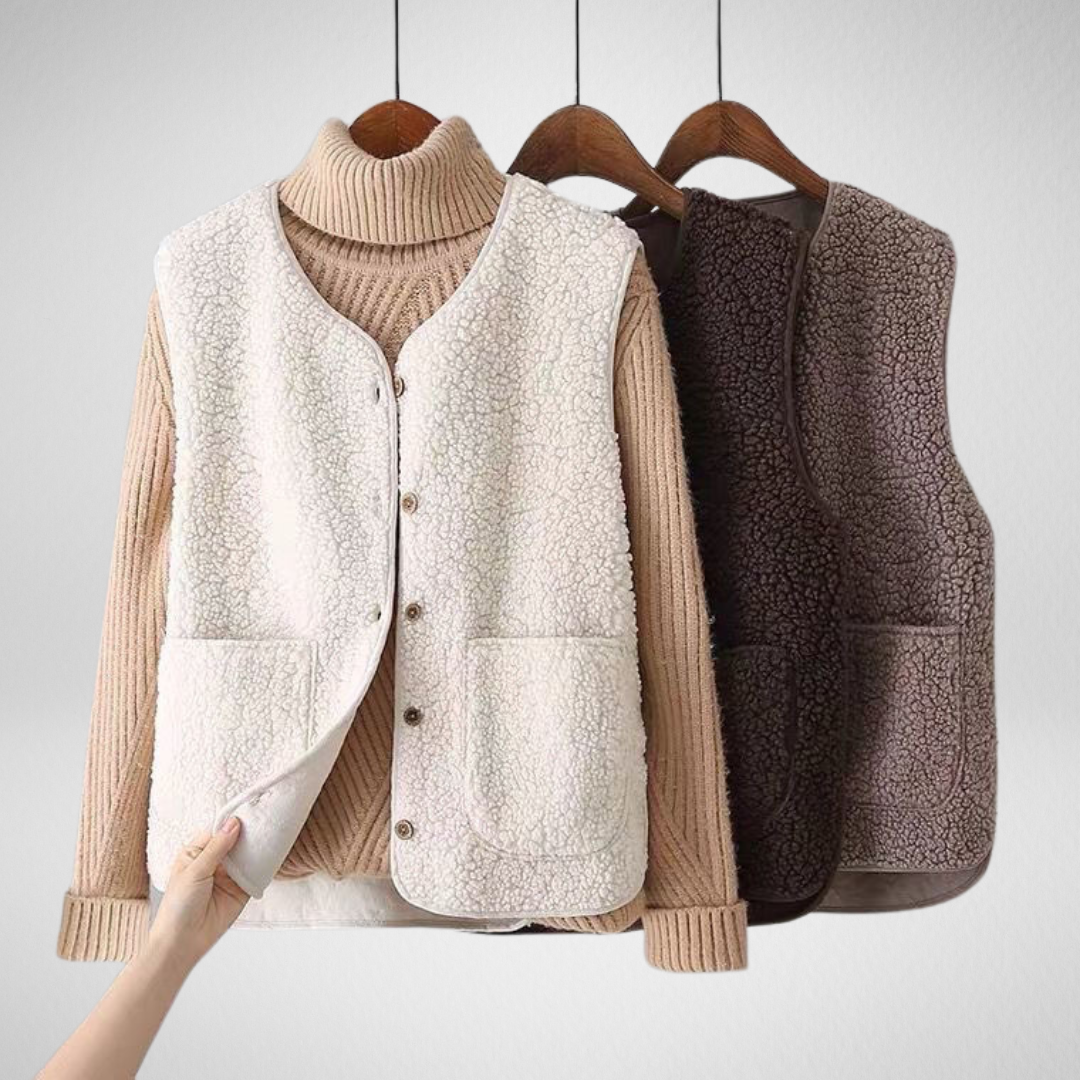 Women's Cardigan Vest | Button Front, Patch Pockets