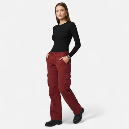 Women's Cargo Pants | Low-Rise Fit, Multi-Pocket Utility