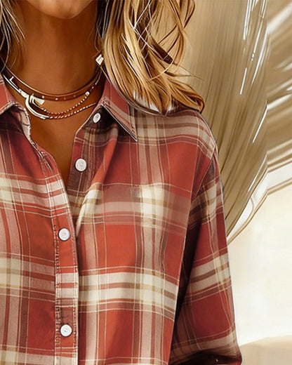 Women's Checked Shirt | Notched Collar Design 14
