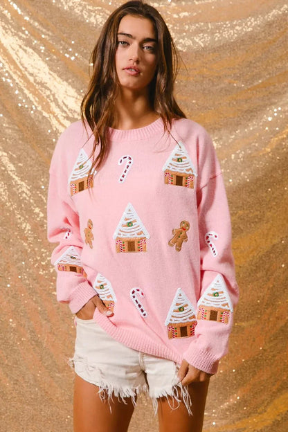 Image of Donna | Women's Novelty Christmas Crew Neck Sweater