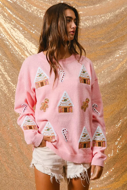 Image of Donna | Women's Novelty Christmas Crew Neck Sweater
