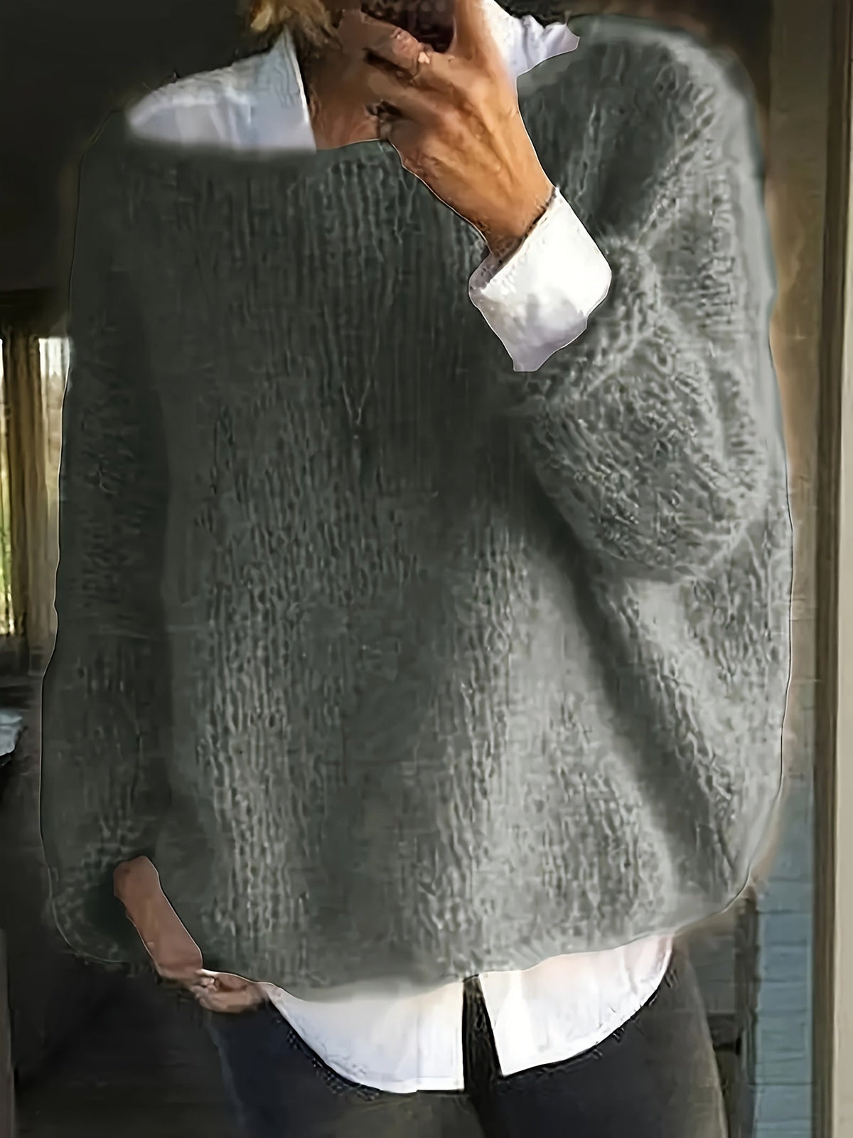 Women's Chunky Knit Jumper | Relaxed Fit & Batwing Sleeves 10