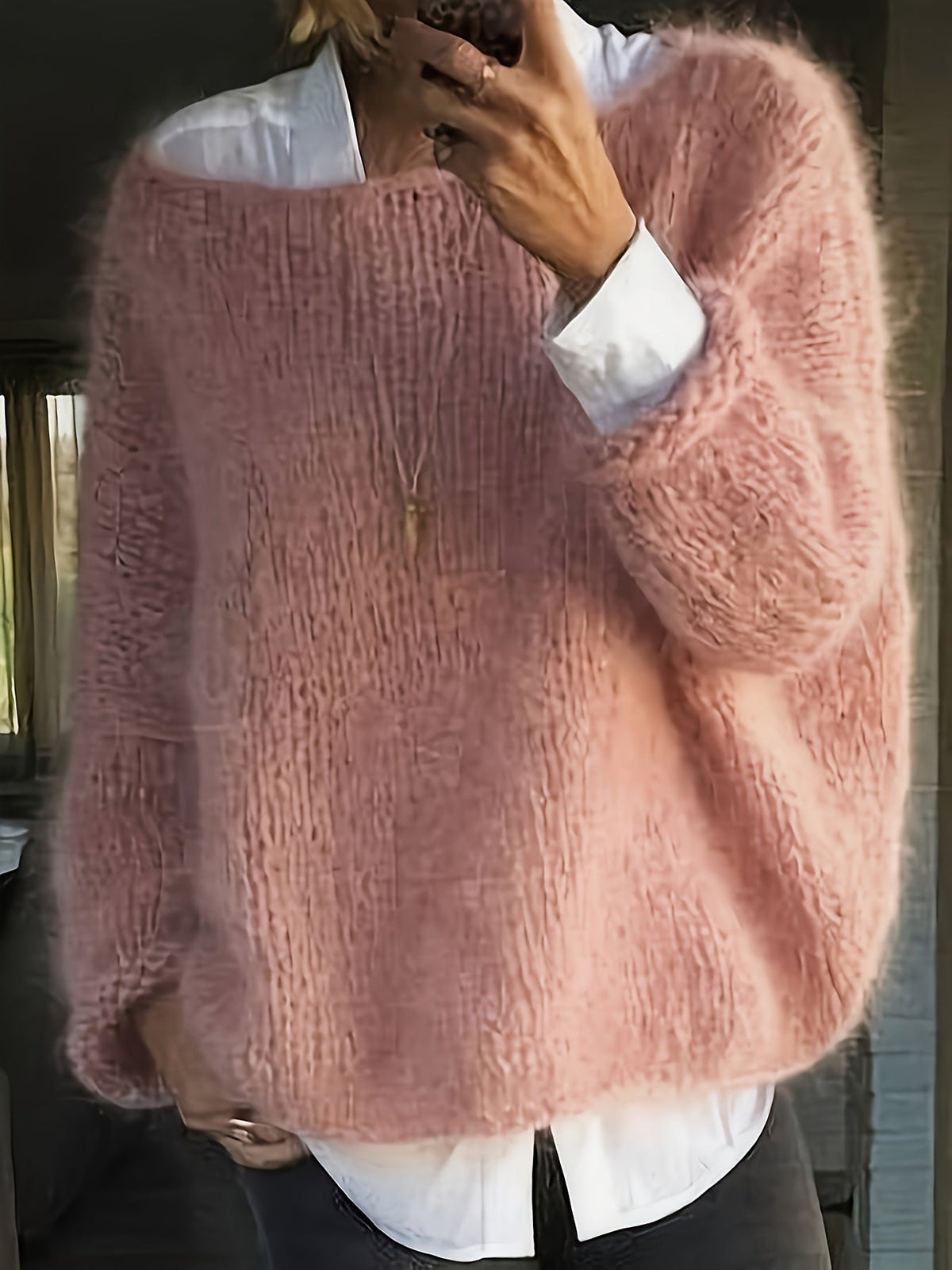 Women's Chunky Knit Jumper | Relaxed Fit & Batwing Sleeves 8