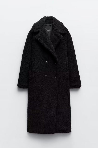 Women's Coat | Double-Breasted & Long Fit 2