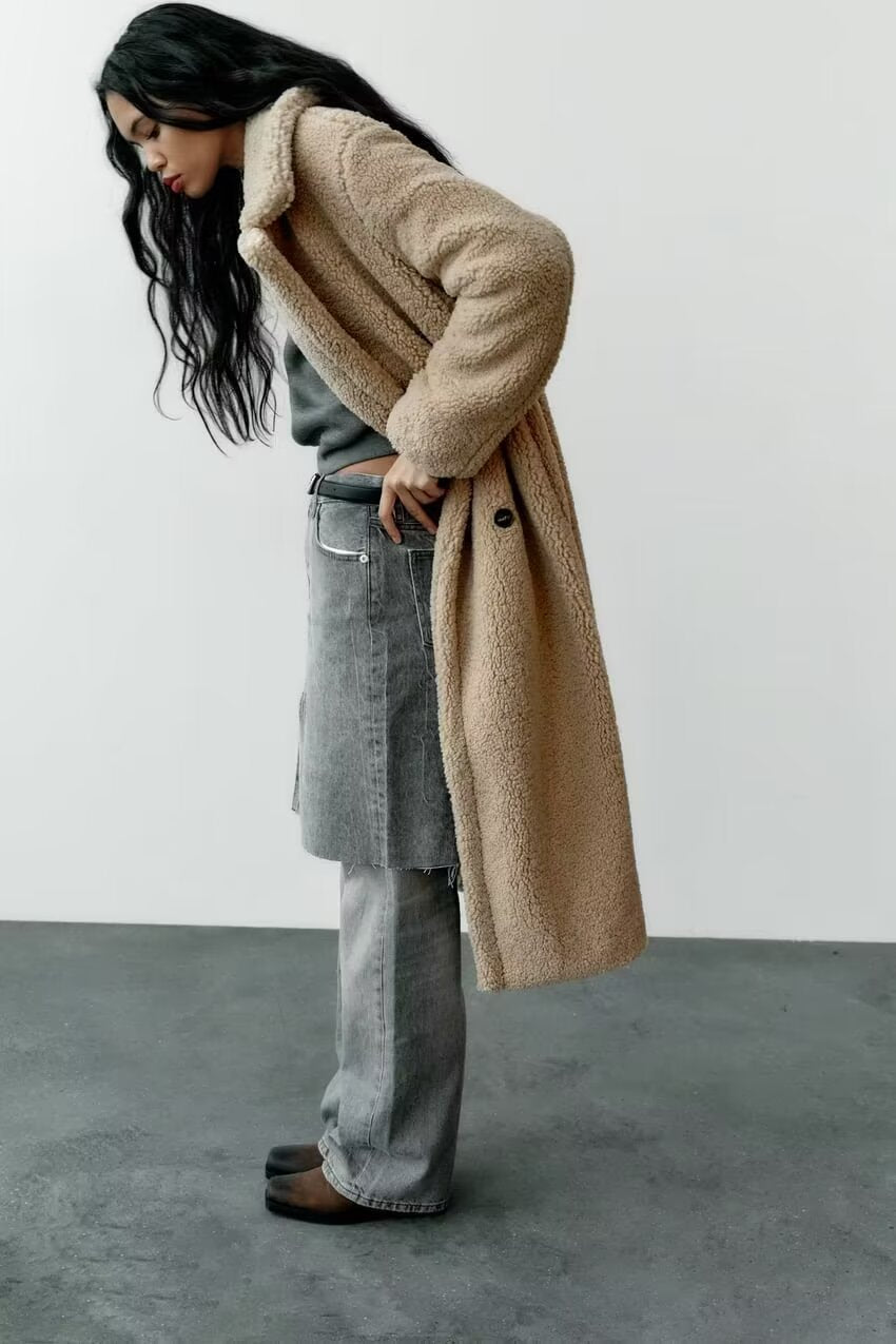 Women's Coat | Double-Breasted & Long Fit 3