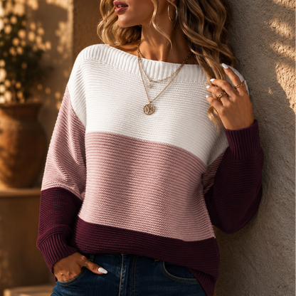 Women's Colorblock Knit Jumper | Relaxed Fit & Warm 23
