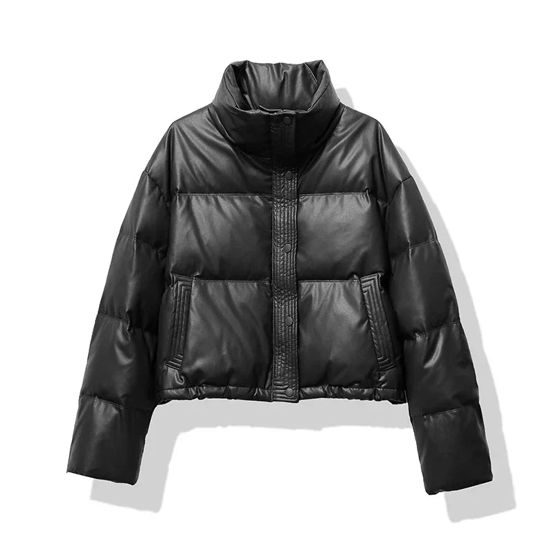 Women's Cropped Puffer Jacket | Warm & Boxy Fit