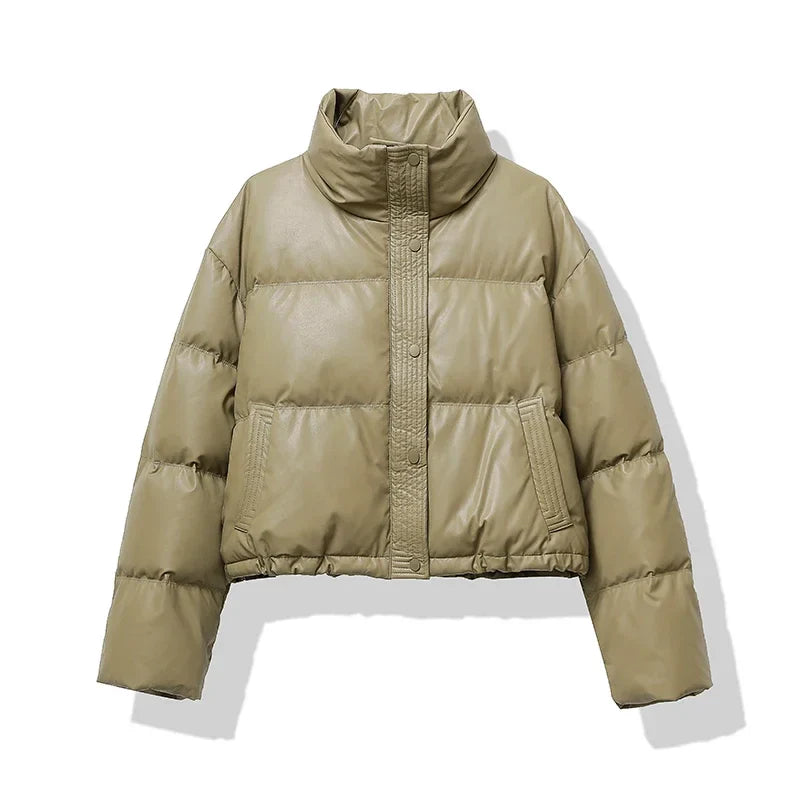 Women's Cropped Puffer Jacket | Warm & Boxy Fit