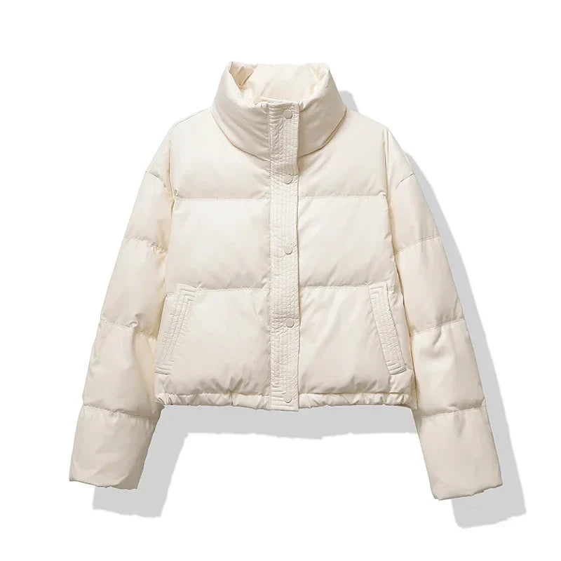 Women's Cropped Puffer Jacket | Warm & Boxy Fit