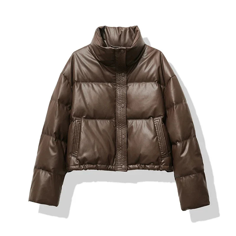 Women's Cropped Puffer Jacket | Warm & Boxy Fit