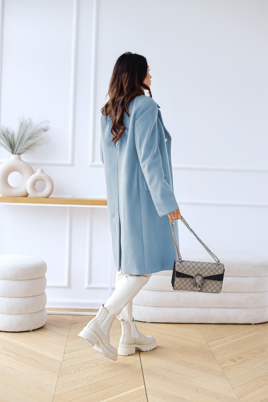 Women's Double-Breasted Coat | Tailored Fit & Long Length