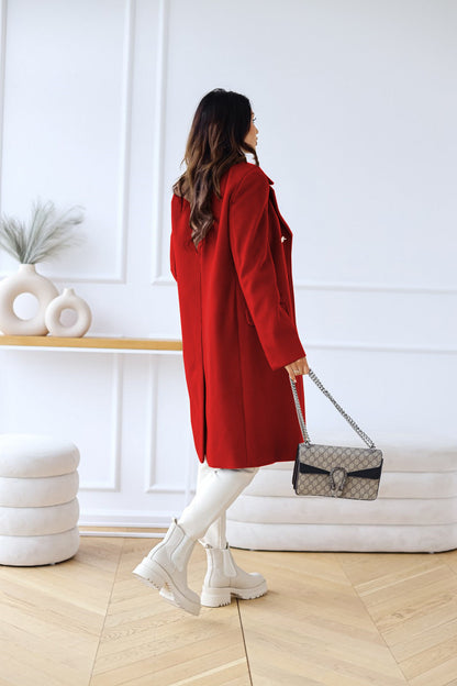 Women's Double-Breasted Coat | Tailored Fit & Long Length