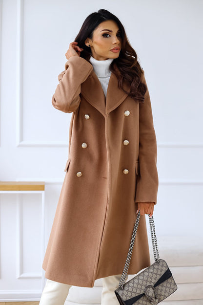 Women's Double-Breasted Coat | Tailored Fit & Long Length