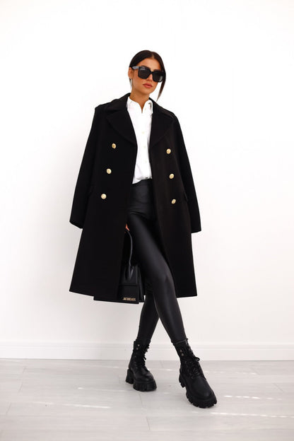 Women's Double-Breasted Coat | Tailored Fit & Long Length