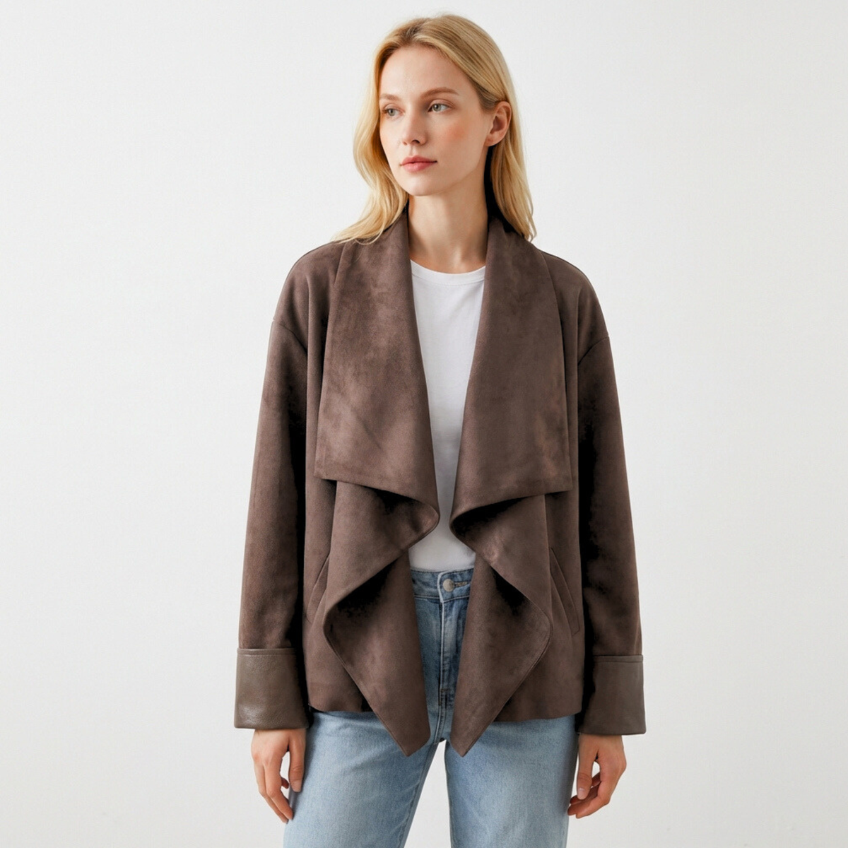 Women's Drape Jacket | Draped Lapel & Flowy Silhouette 3