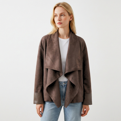 Women's Drape Jacket | Draped Lapel & Flowy Silhouette 3