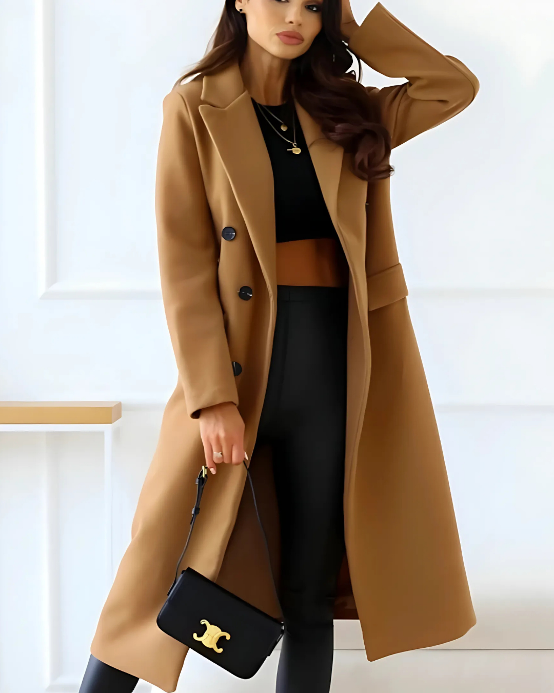 Women's Long Winter Jacket | Double-Breasted & Tailored Fit 4