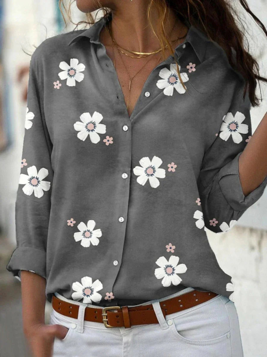 Women's Floral Blouse | Long Sleeve & Flattering Silhouette 2