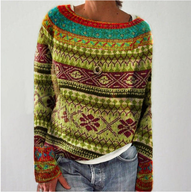 Women's Forest Print Jumper | Round Neck & Long Sleeves 4