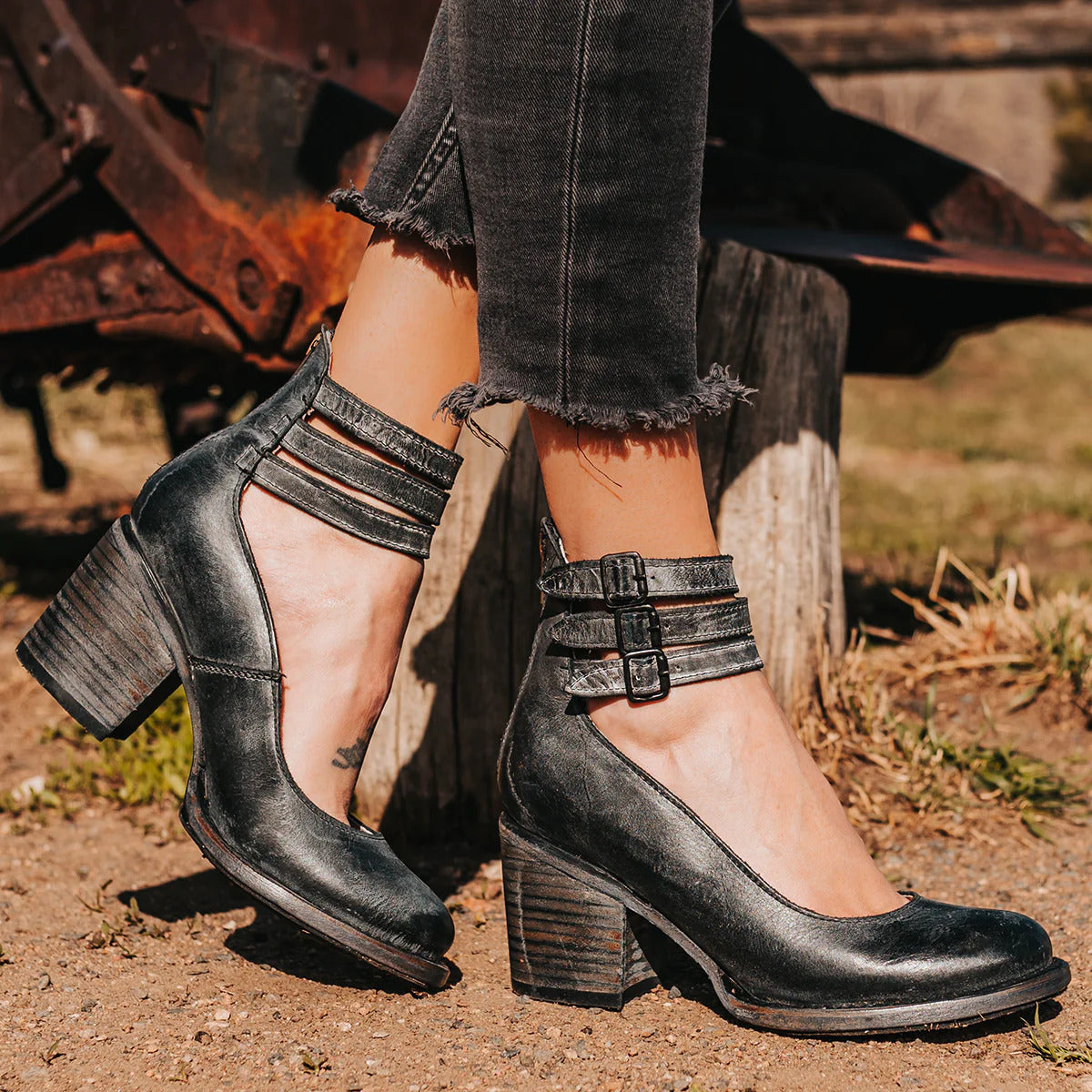 Women's Heel Sandals | Vintage Style Block Heel Shoes With Ankle Straps