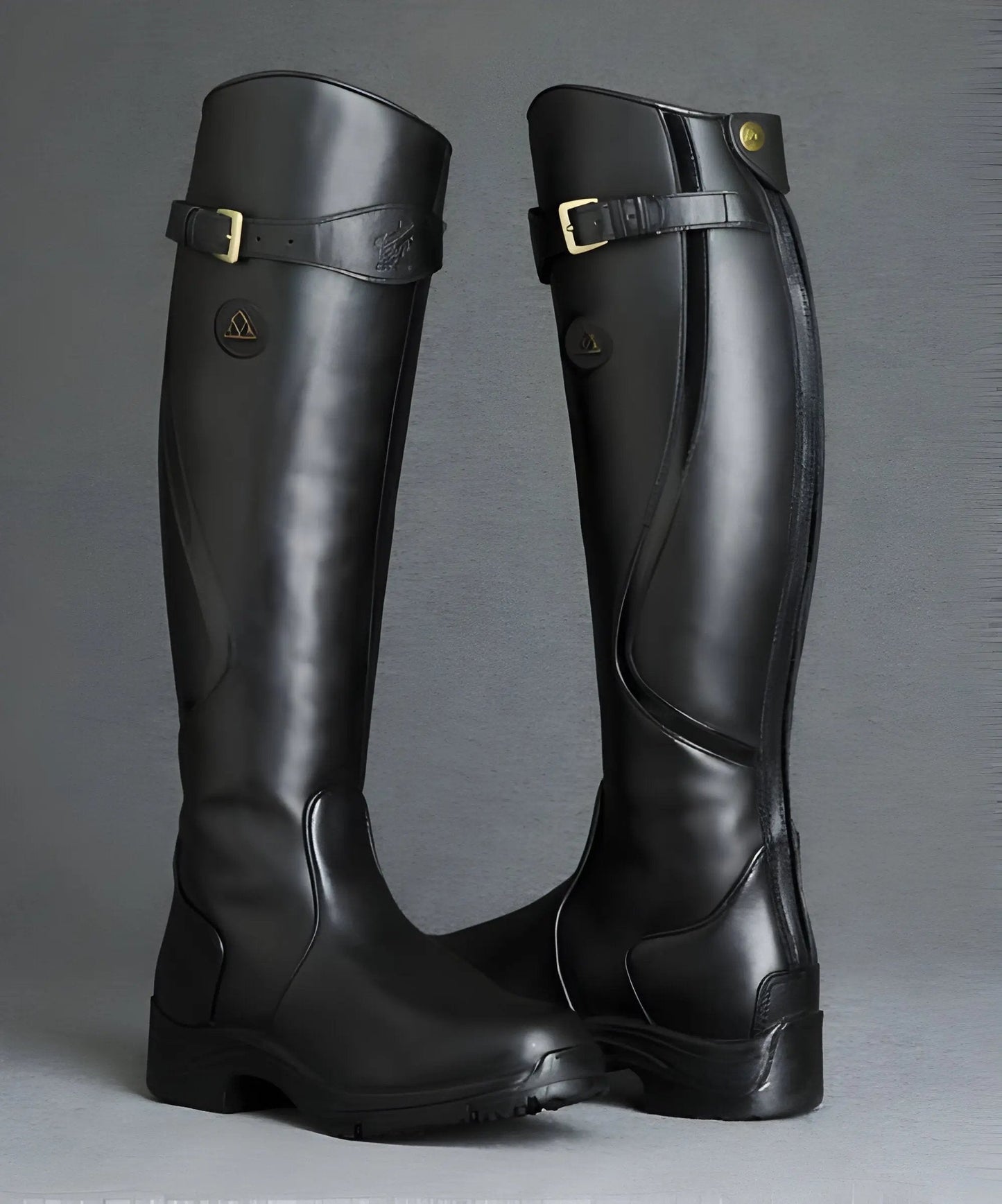 Women's High Boots | Buckled Calf Strap, Treaded Sole