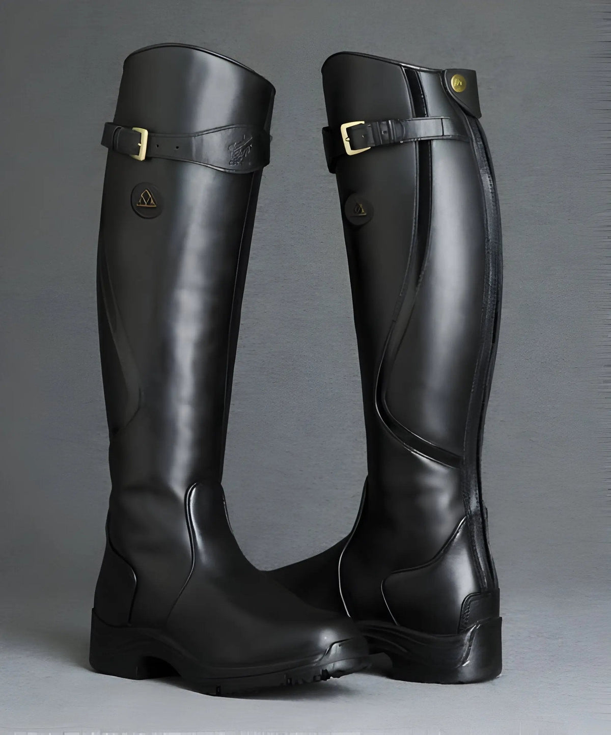 Women's High Boots | Buckled Calf Strap, Treaded Sole