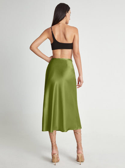 Chic High Waist Midi Skirt for Summer Wear