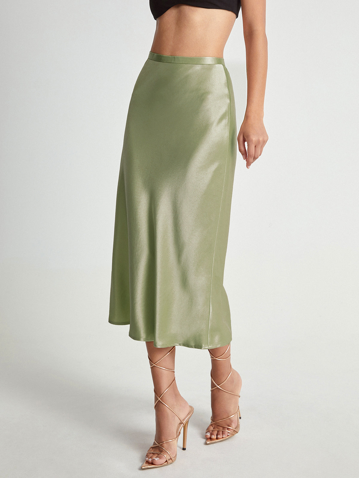 Chic High Waist Midi Skirt for Summer Wear