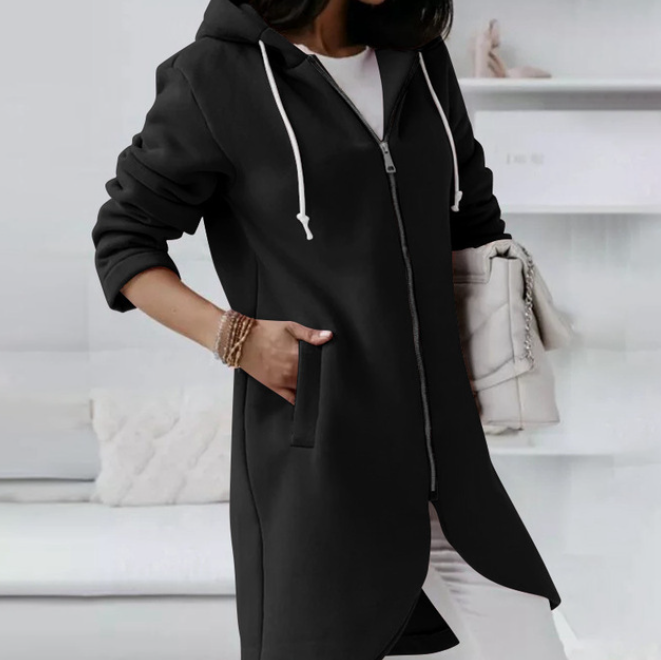 Women's Hooded Cardigan | Zip & Drawstring Hood 8