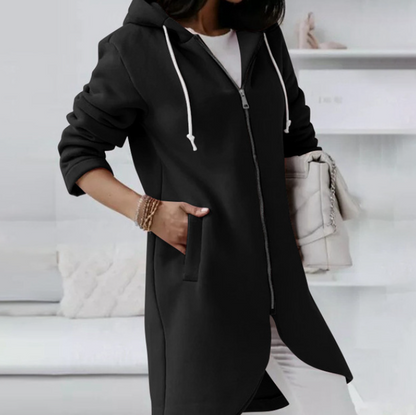 Women's Hooded Cardigan | Zip & Drawstring Hood 8