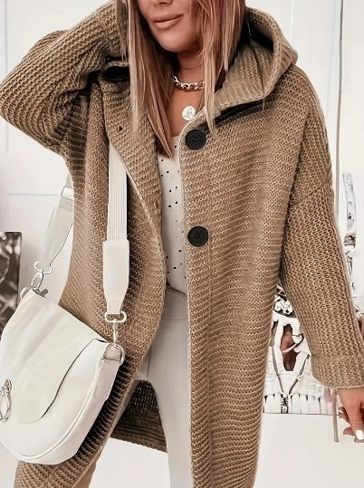 Women's Hooded Oversized Cardigan | Relaxed Fit & Warm